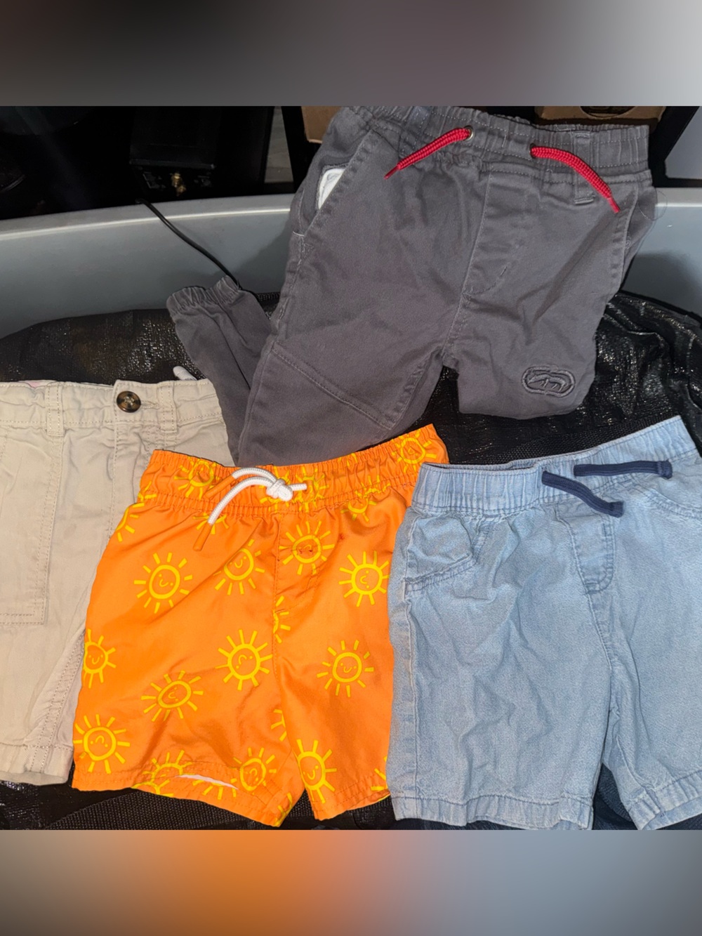 Boys 2T khakis, jean shorts, swim trunks, and Ecko Cargo pants lot of 4